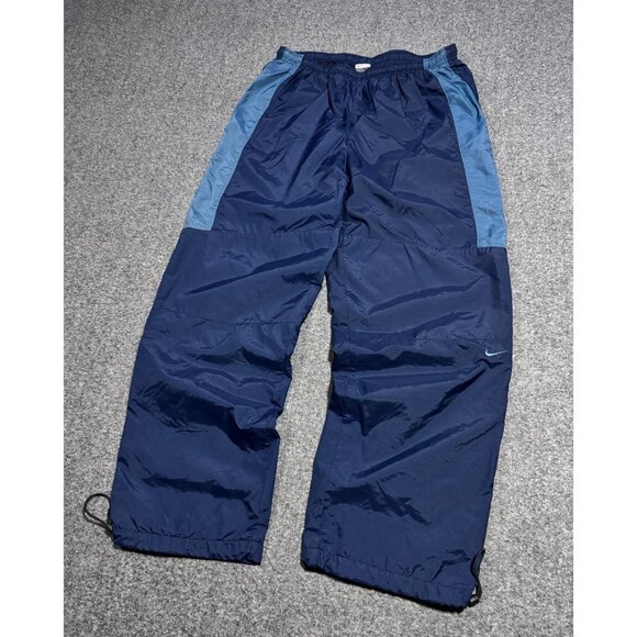 Vintage Nike Track Pants Mens Y2K Gray Tag Navy Nylon Size M - Picture 1 of 10